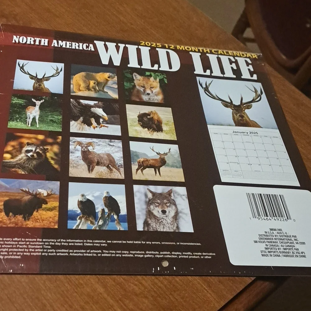 Wildlife 2025 calendar/ BUNDLE ONLY 2or more items